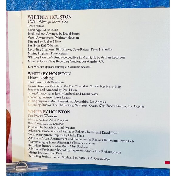 1992 The Bodyguard Original Soundtrack CD By Whitney Houston & Kevin Costner - Picture 5 of 5